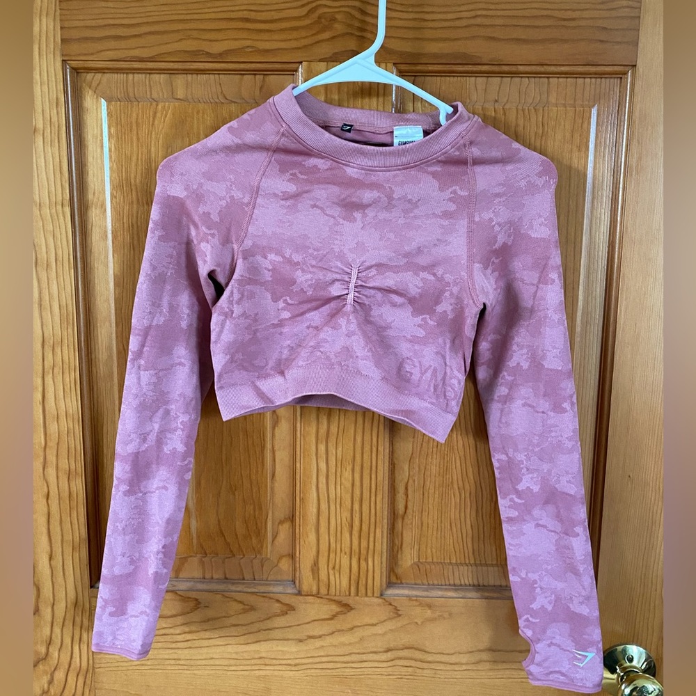 Gymshark Camo Crop Long Sleeve